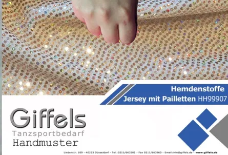 Handmuster - Jersey mit Pailletten