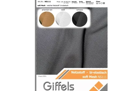 soft Mesh - weicher Netzstoff - elastisch