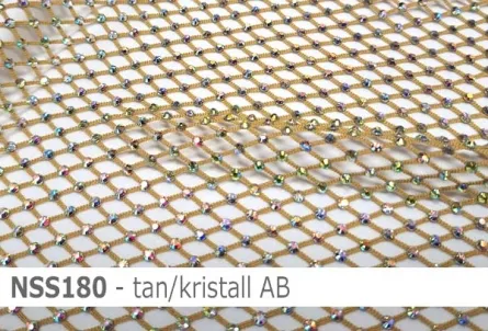 Netzstoff - Fishnet mit Strass