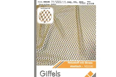 Netzstoff - Fishnet mit Strass