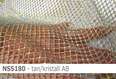 Netzstoff - Fishnet mit Strass